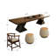 62,99 "Nouveau bureau et table basse en bois massif brun et noir de style chinois-129124215