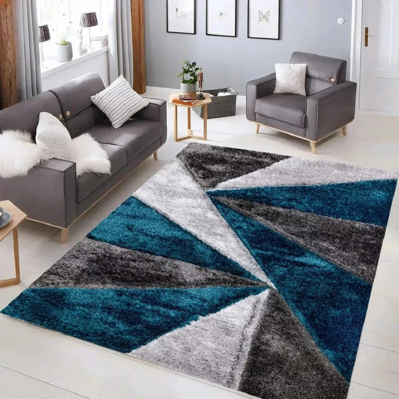 Geometric Indoor / Outdoor Area Rug, Rectangle 80 x 150 cm