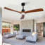 New Model 60 Inch Wood Ceiling Fan With 3 Solid Wood Blades Remote Control Reversible DC Motor For Living Room
