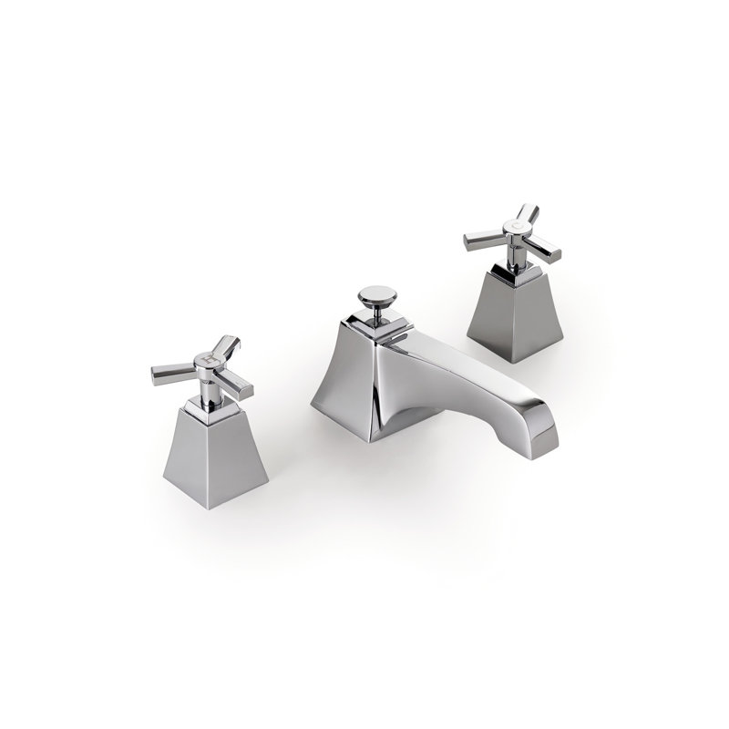 Time Widespread Bathroom Faucet with Drain Assembly, Chrome
