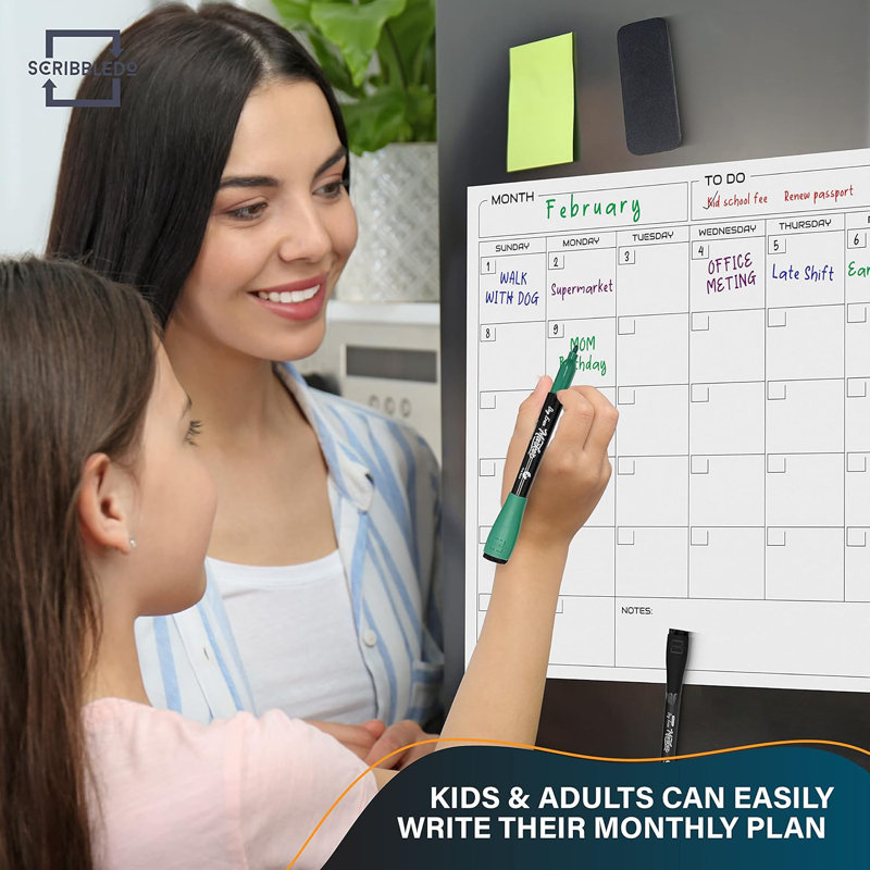 Magnetic Chore Chart For Kids Dry Erase Chore Chart For Adults 13” X 17” 