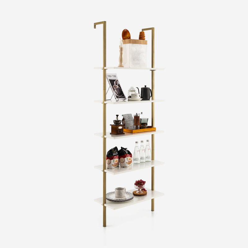 Ludwicka 5 Piece Tiered Shelf, Gold