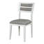 Ensemble de salle à manger 6 pièces de style classique et traditionnel Trexm, comprenant une table de salle à manger, 4 chaises rembourrées et un banc (blanc et gris)