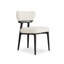Chaise d'appoint noire et blanche à dossier solide (ensemble de 2)-1533481646
