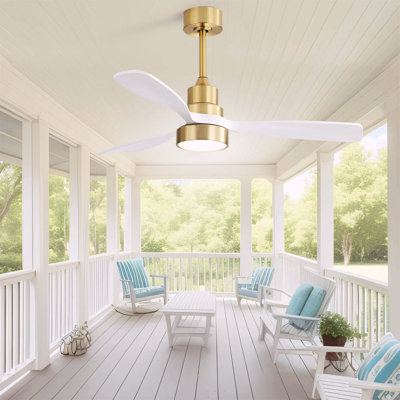 Ventilateur de plafond 48 po avec 3 lumières et ventilateur de plafond en bois