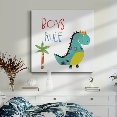 Boys Rule-Premium Gallery Wrapped Canvas - Ready to Hang