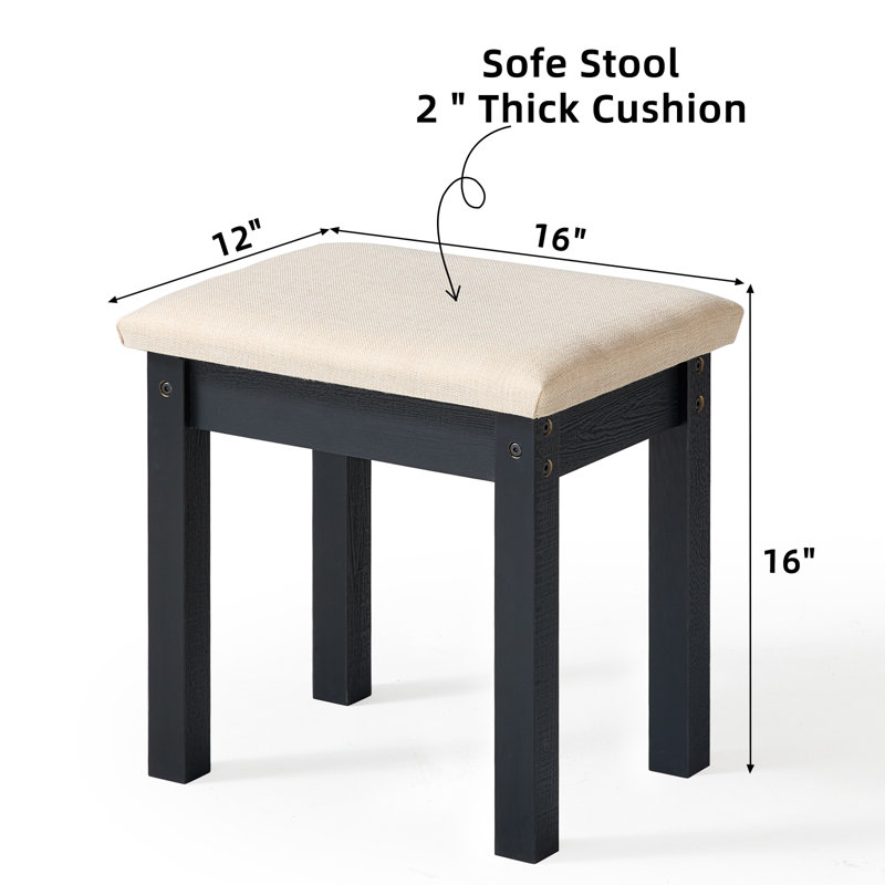Vanity Chair, Black