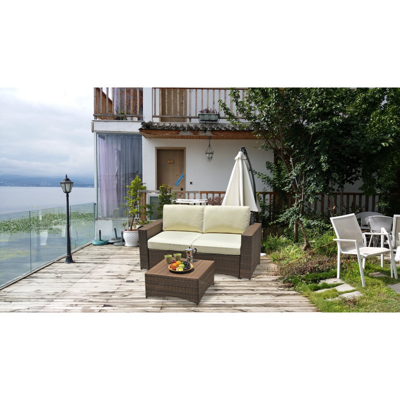 Ensemble de conversation de canapé modulaire avec coussins 2 pièces Nelligan