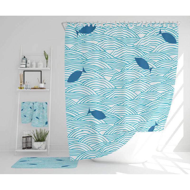 Nickolis Polyester Shower Curtain Set