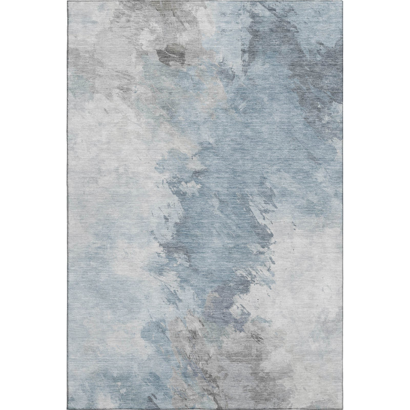 Premium Machine Washable Slesnick AMF1675 Abstract Rug, Rectangle 3' x 5'