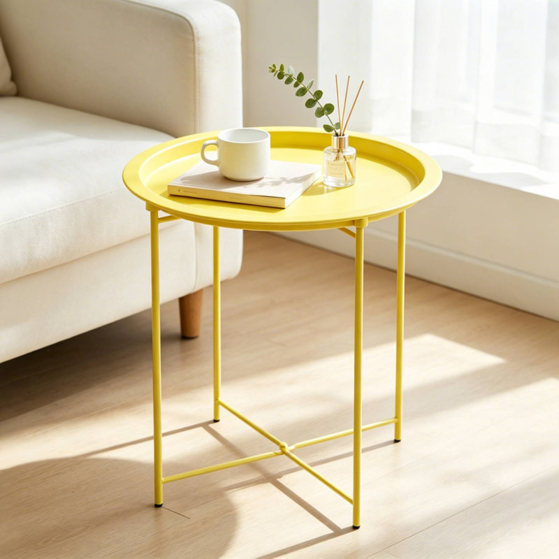 Petite table de bout Annaleese, Jaune