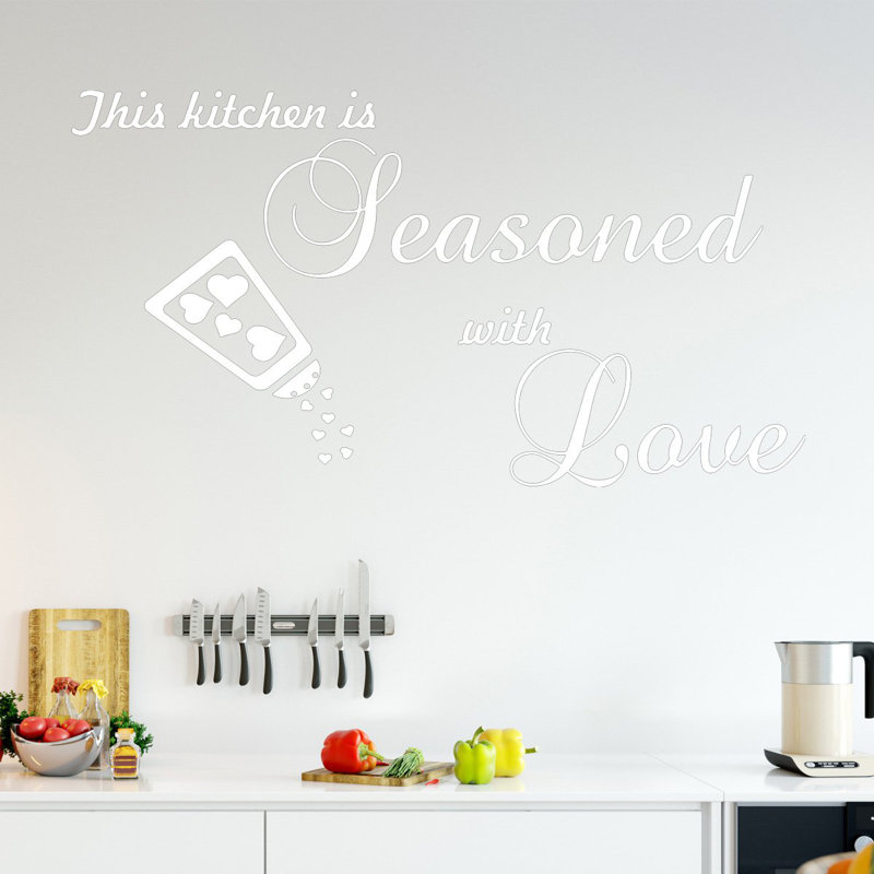 Text & Numbers Non-Wall Damaging Wall Decals, 12.5" H x 22" W, White