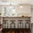 Washington Swivel Bar Stool – Adjustable Backless Stool for Counter Height with Round Wood Seat and Iron Tube Frame-803325104