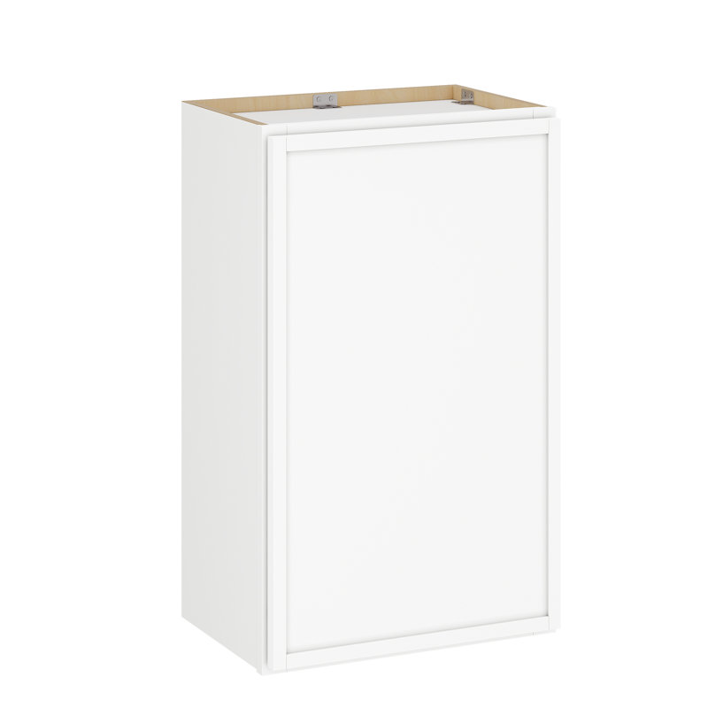 Modern White Birch Modular Wall Cabinet with Narrow-Frame Doors & Soft-Close Hardware for Kitchens and Multi-Use Spaces, 30"