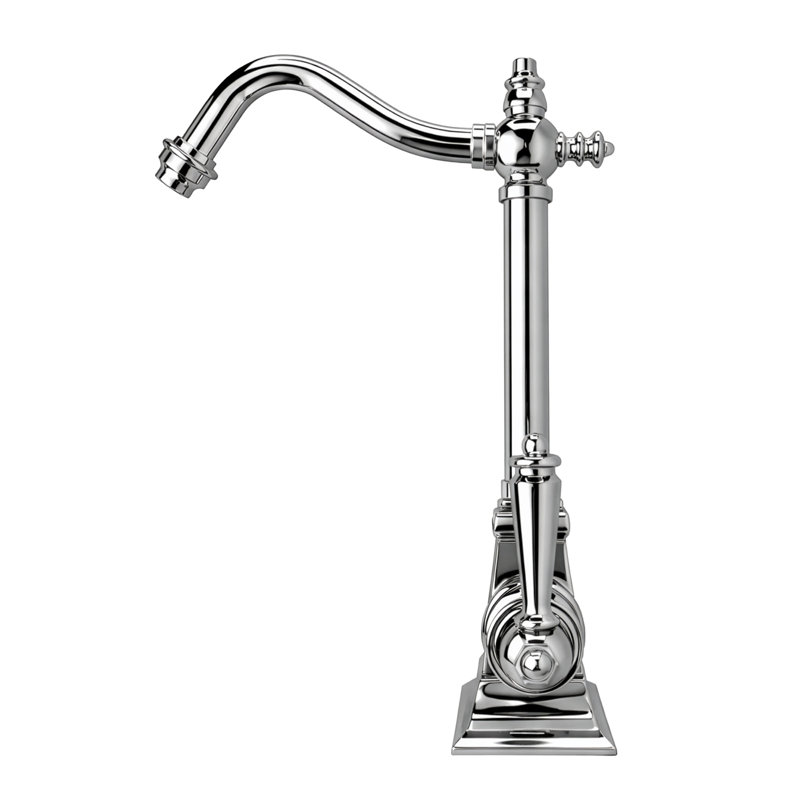 Whitehaus Point of Use Cold Water Drinking Faucet with Traditional Swivel Spout, Polished Chrome
