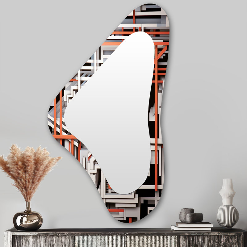 Inner Structures Inner Architecture - Formes asymétriques abstraites - Grand miroir mural moderne