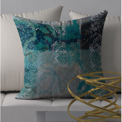 Housse de coussin décoratif carrée revigorante et insert