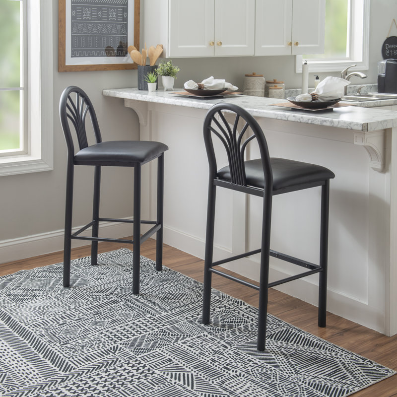 Jevhen Upholstered Counter Stool with Steel Frame