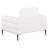 Marasia Chenille Upholstered Track Arm Chair Ivory