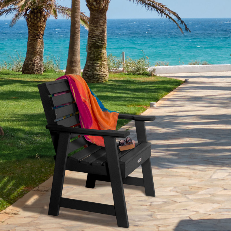 Delene Outdoor Lounge Chair, Black Sand