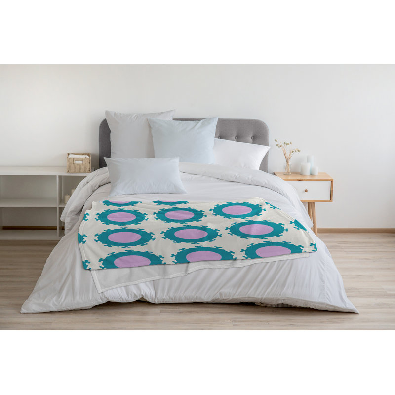 Couverture polaire Pan Bubbles, L 30 po x L 40 po, Lilas