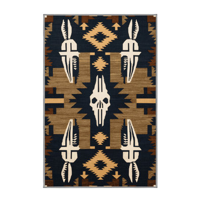 Tapis lavable Skull and Bones Southwestern