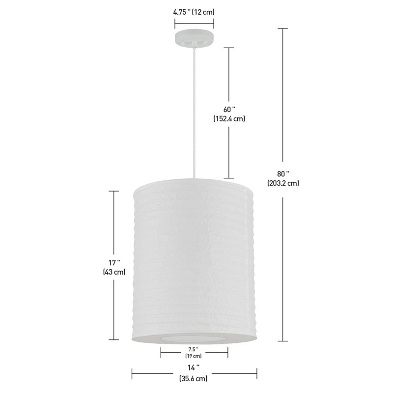Luminaire suspendu à cylindre simple 1 lumières Mariners