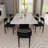 Ackley Faux Marble Dining Set, Modern Dining Table And Chair Set For 6-1142685612