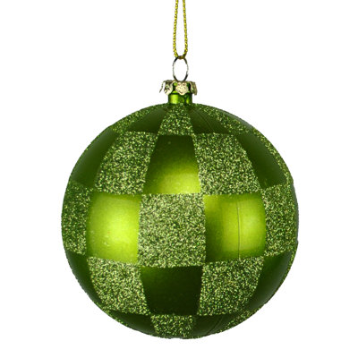 4'' Checkered Ball Ornament