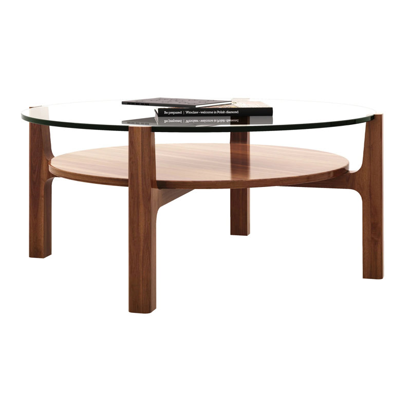 Table basse Soho - Ronde, noyer