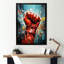 Illustration de boxe d'un gant de boxe rouge - impressions sur toile de sport-97191334-97191333