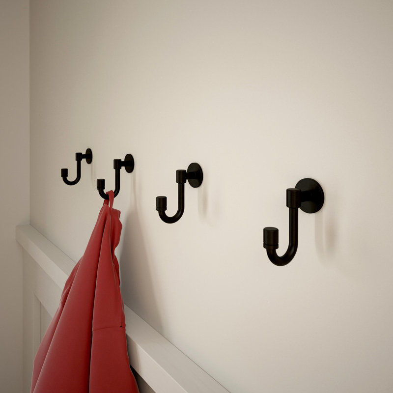 Bar Zinc Die Cast Wall Hook, Black