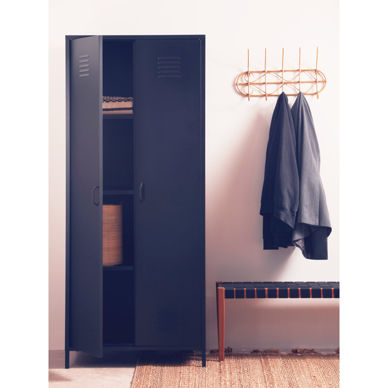 Abdul-Raheem 2 Door Steel Wardrobe, Back