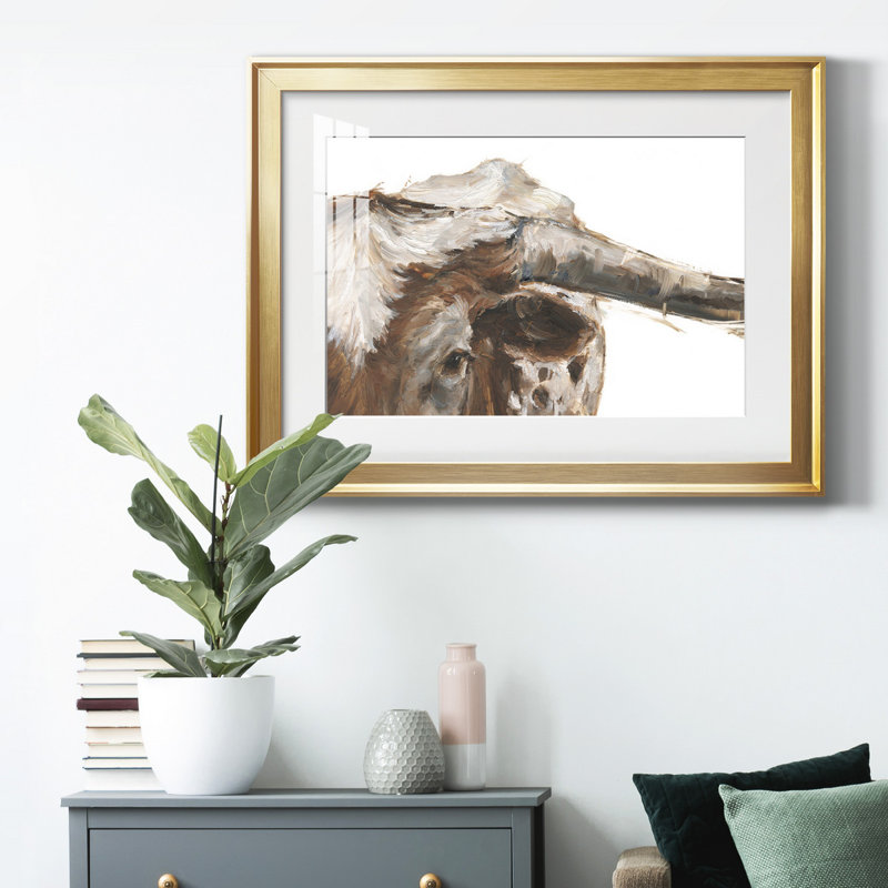 Impression encadrée de qualité supérieure «Steer Clear II» - prête à être accrochée, H 26,5 po x l 36,5 po x P 1 po, Blanc