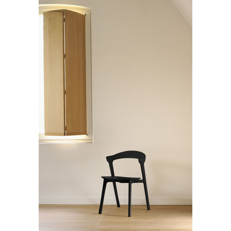 Bok Solid Wood Dining Chair, Oak Black