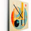 Syncronicities Midcentury Elegant Retro Art IV - Horloge murale abstraite Mid-Century-99635961