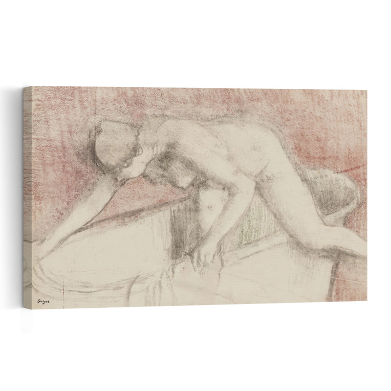 Impression d'art mural abstrait contemporain impressionniste « Le Bain », H 24 po x l 36 po