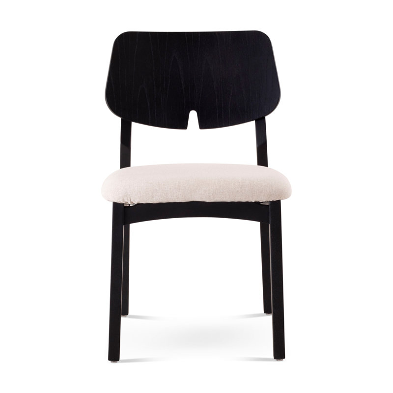 Ena Side Chair, Alabaster/Ebano