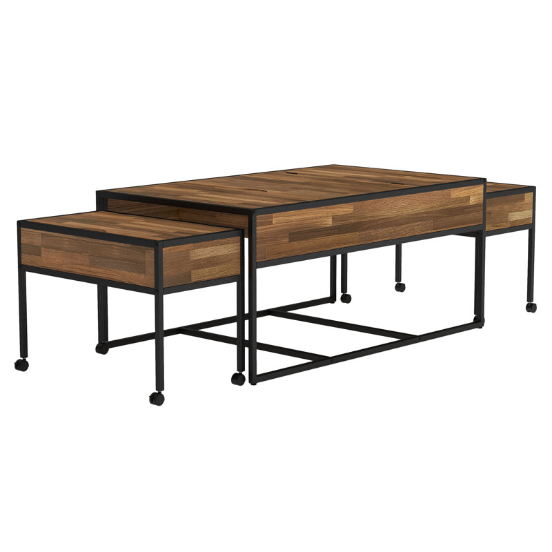 Tables gigognes 3 pièces à structure en acier 16,5 po