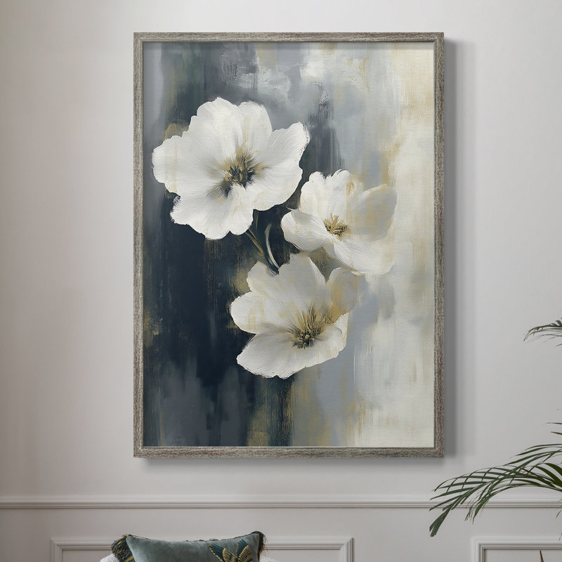 «FLORAL Series», reproduction encadrée en bois massif, H 11 po x l 9 po