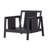 Durable Acacia Wood Outdoor Club Chair with Textilene Accents and Water-Repellent Cushions for Patio and Backyard-129006357
