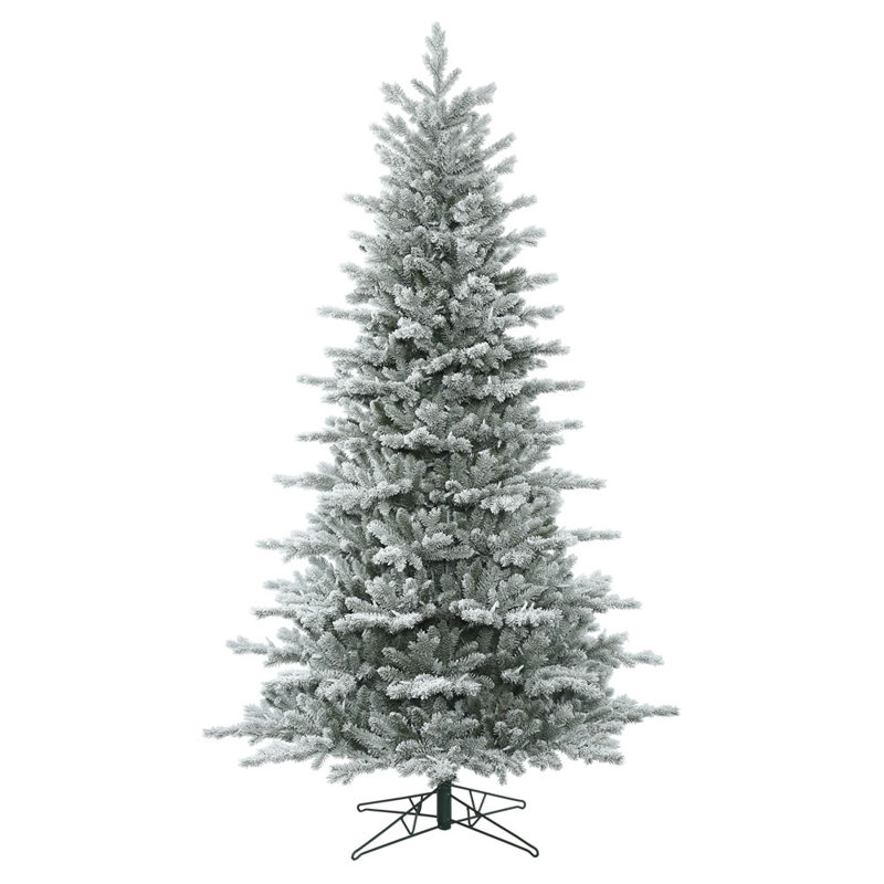 9' Frosted Green PVC & PE Artificial Fir Christmas Tree
