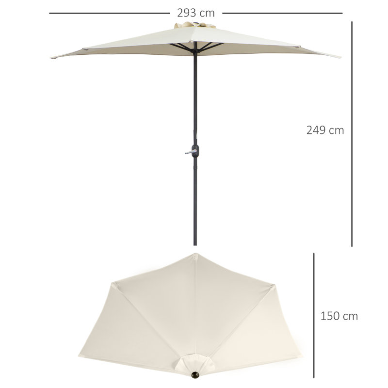 293cm Market Parasol, Cream