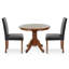 Ensemble de table de salle à manger 3 pièces, 2 chaises rembourrées en bois massif Falabella de style classique avec table de salle à manger -846016585