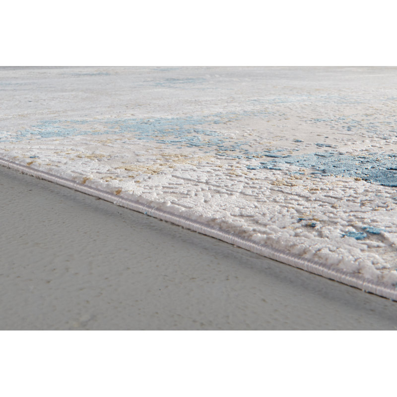 Viscose Abstract Indoor Rug, Runner 3'1" x 10'