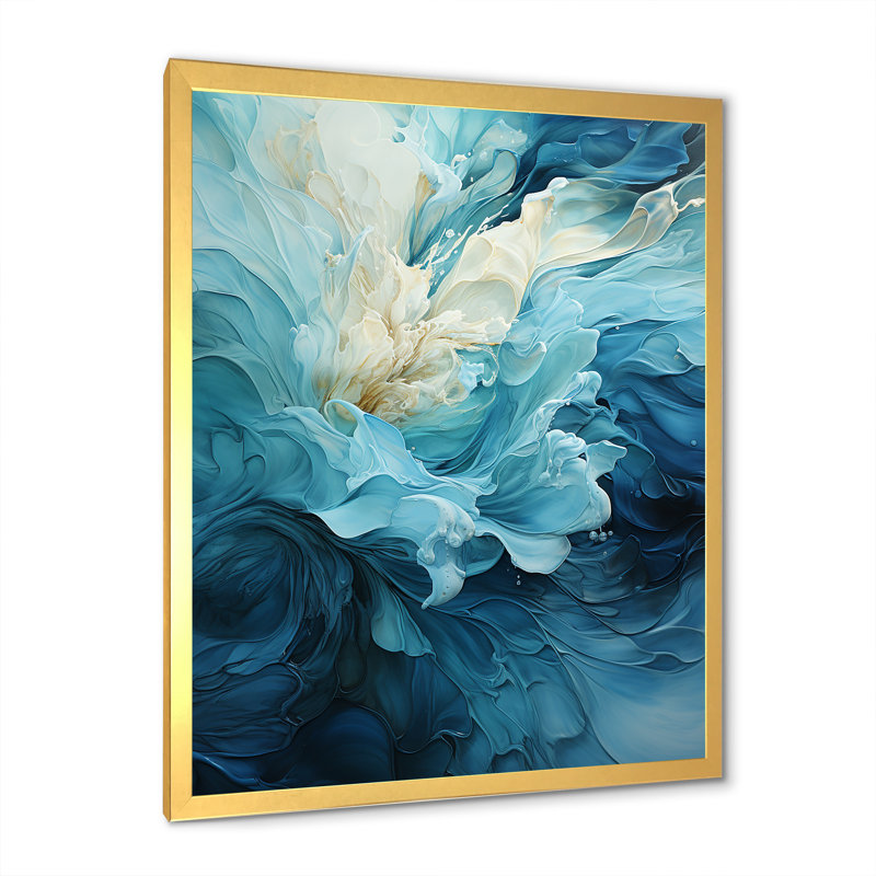 «Ciacci - Abstract Spirals», art mural, Toile encadrée, H 32 po x l 16 po, Doré