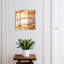 Key box, Opens to the right, 30x30x5, Black, Brown wood waves and white veins, 