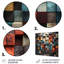 «Blue and Red Abstract Cubes III - Abstract Cubism», reproduction d'art murale en métal-1352146328