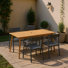 Dugas 5Pc Outdoor Patio Dining Set - Gray Chairs