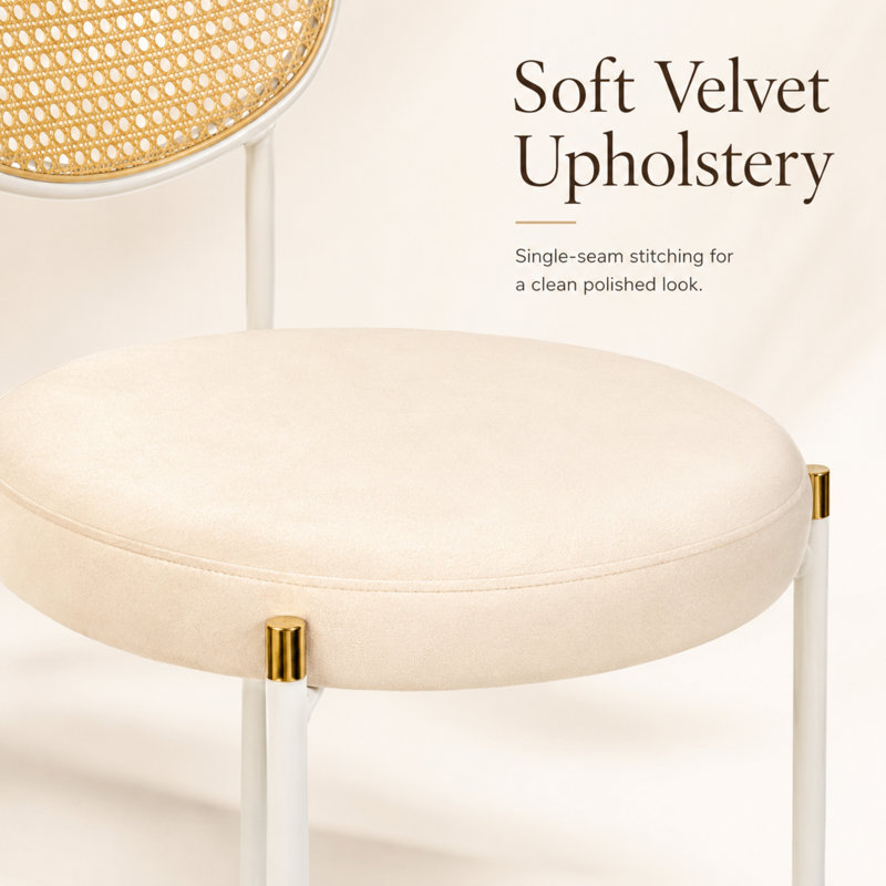 Chaise de salle à manger en rotin Charlotta, 1, Beige